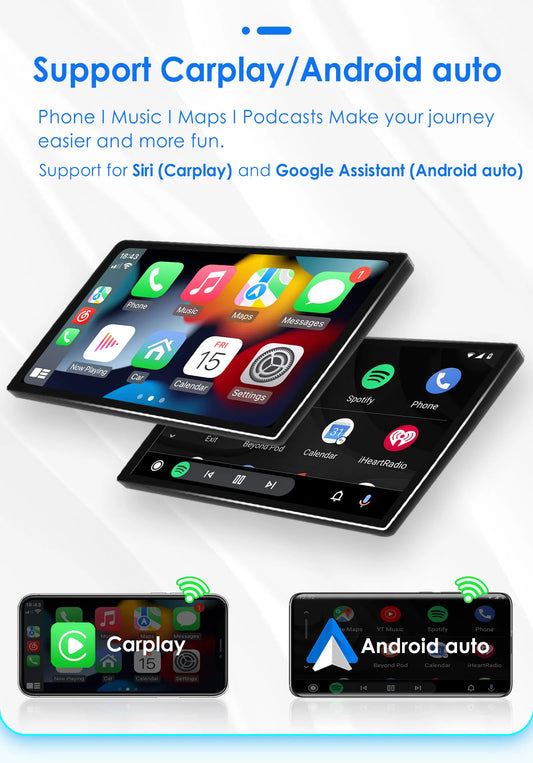 Autoradio 2 DIN Android avec CarPlay pour Ford Fiesta (2009–2017) – Lecteur Multimédia, Écran Intelligent, GPS, Navigation, RDS