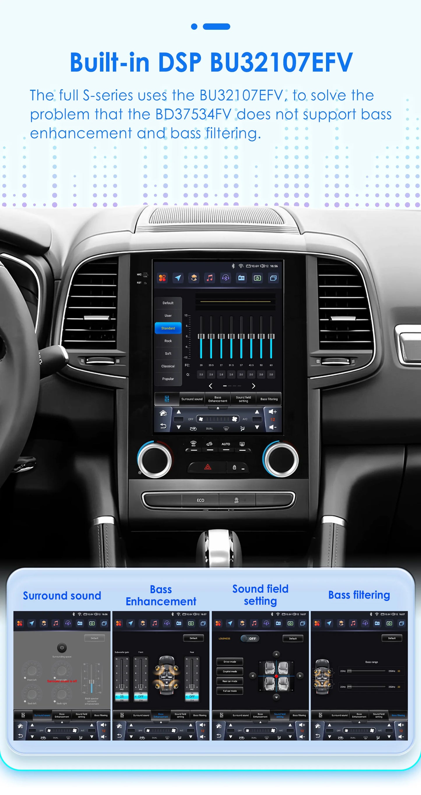 Autoradio CarPlay Renault Koleos, Mégane 4, Samsung SM6, Talisman (2016-2019) — Lecteur multimédia