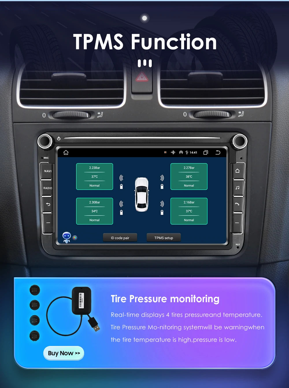 Autoradio Android avec CarPlay et GPS pour VW Caddy, Polo 5, Golf 5/6 Plus, Passat B6, Jetta, Tiguan, Touran, Sharan, Scirocco, Eos et Seat.