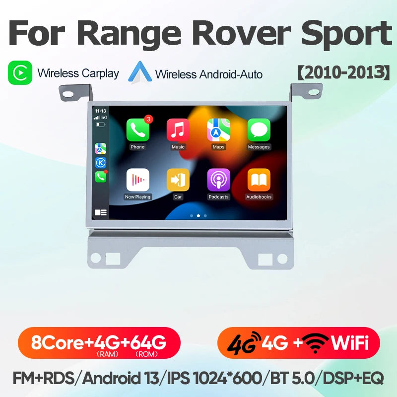Autoradio Range Rover Sport 2010, 2011, 2012, 2013 - CarPlay, GPS, écran tactile, Bluetooth - Lecteur multimédia Android 13