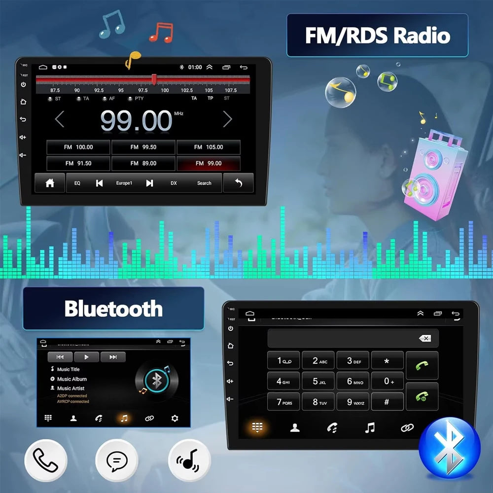 Autoradio Kia Morning / Picanto (2007-2011) Lecteur Vidéo Multimédia avec Écran QLED, CarPlay, 4G et GPS