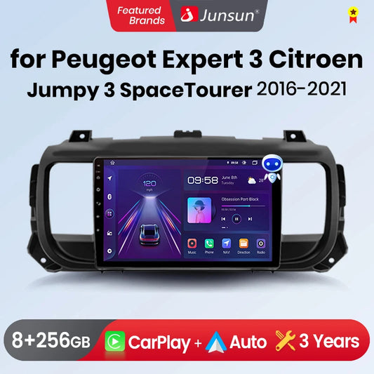 Autoradio CarPlay / Android Auto Peugeot Expert 3, Citroën Jumpy 3, SpaceTourer (2016-2021) – Système 2 DIN