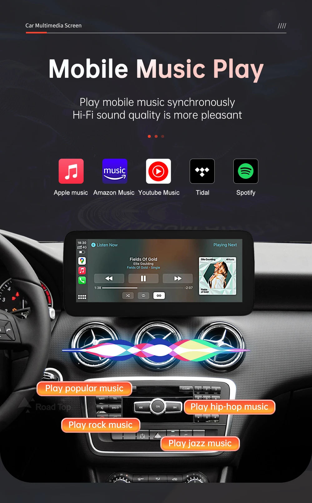 Autoradio écran Multimédia 1920x720 pour Mercedes-Benz Classe A, B, CLA, GLA (2013-2015) – NTG4.5, Écran Tactile, CarPlay & Android Auto Sans Fil