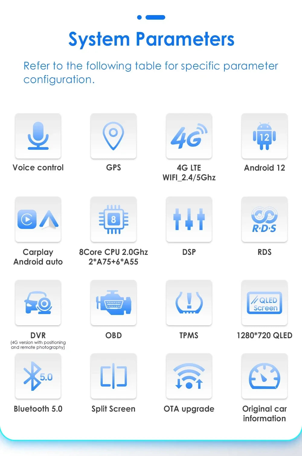 Autoradio Carplay Android 13 Hyundai i30 (2006 - 2011)