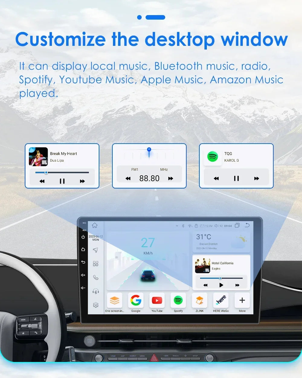 Autoradio Carplay Android 13 Hyundai i30 (2006 - 2011)