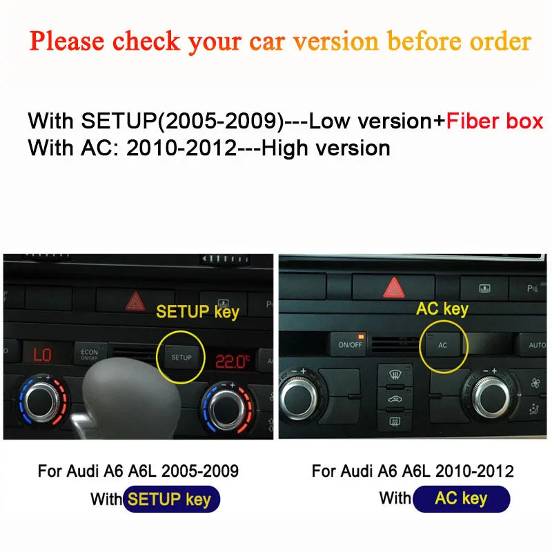 Autoradio multimédia Android sans fil Bonroad avec CarPlay pour Audi A6 C6 4F (2005-2012) – Compatible MMI 2G/3G, Bluetooth, GPS, radio et écran stéréo