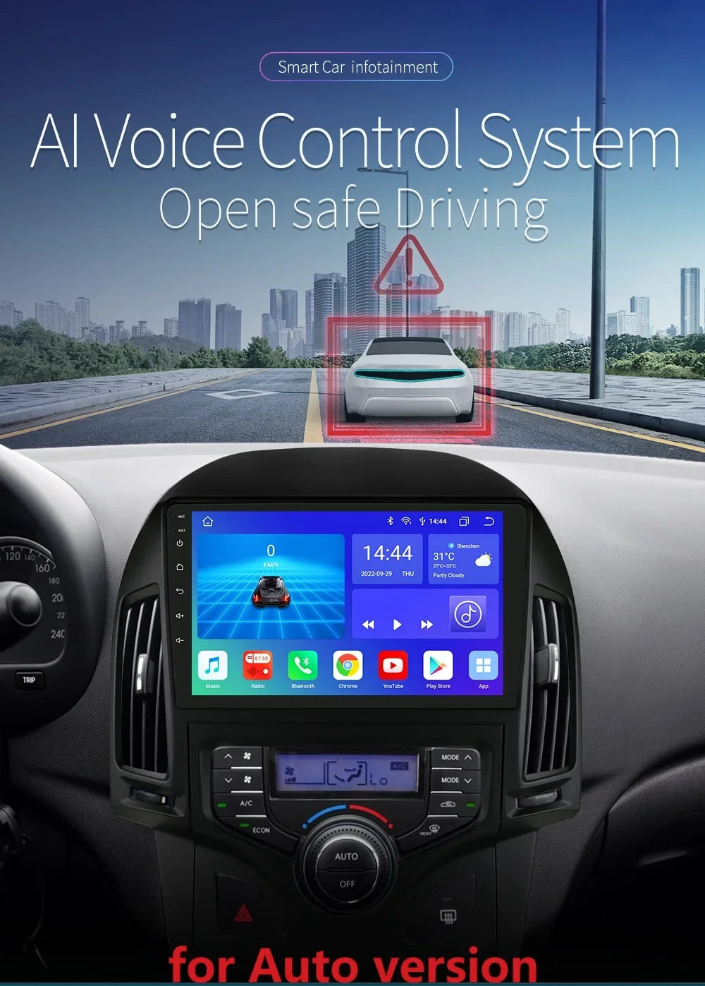Autoradio Carplay Android 13 Hyundai i30 (2006 - 2011)