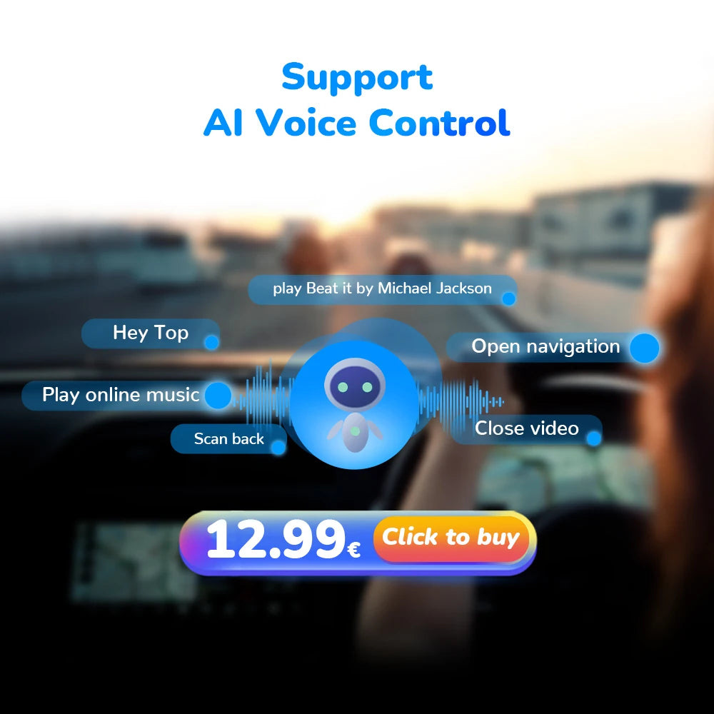 Autoradio Multimédia CarPlay Sans Fil - Peugeot 2008 / 208 (2012 à 2018) – GPS, WiFi, 4G, DSP