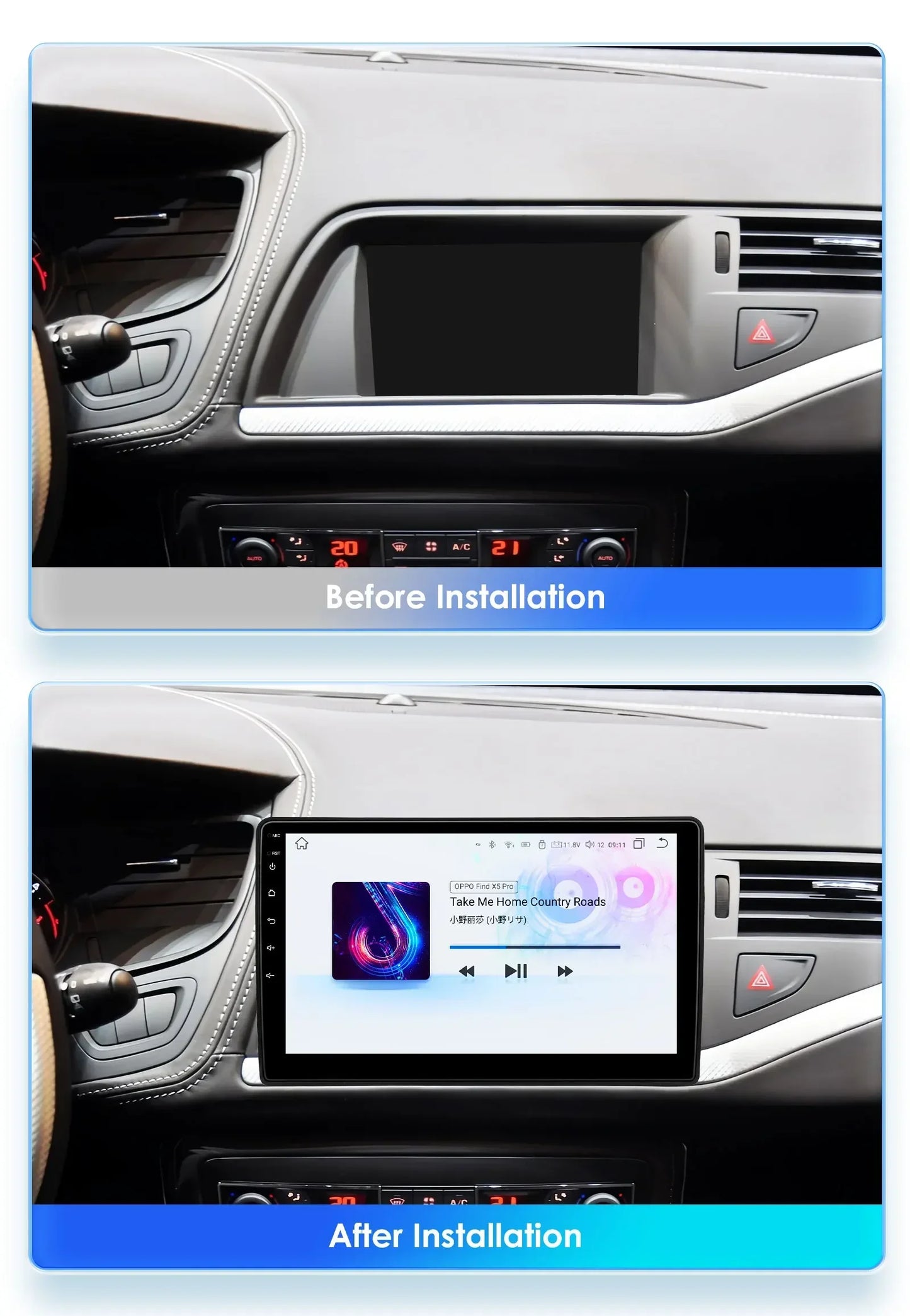 Autoradio CarPlay pour Renault Clio 2 (2000-2012) – Système intelligent 2DIN avec CarPlay sans fil et Android Auto, sans DVD.