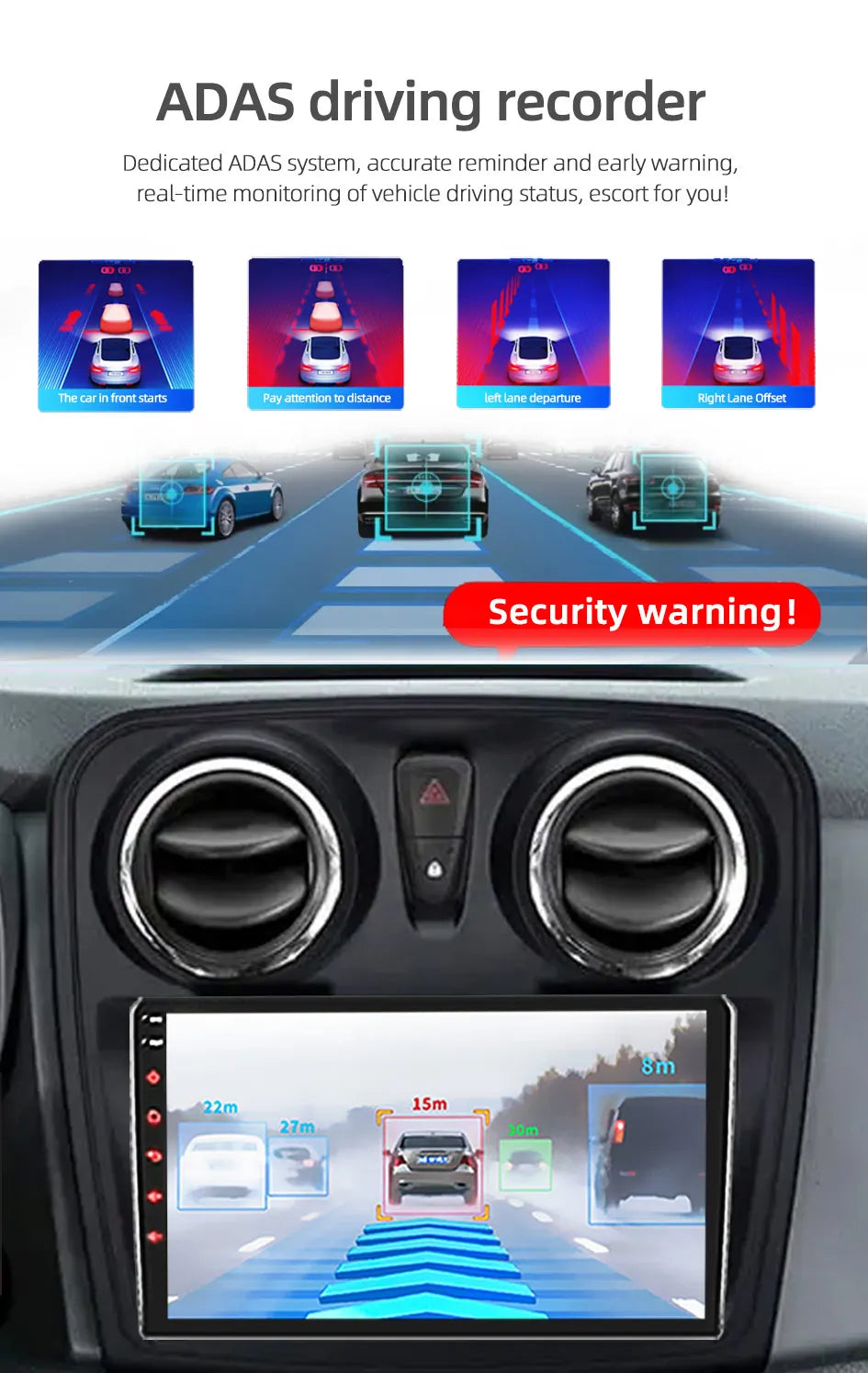 Autoradio Multimédia Android 12 avec GPS pour Renault Logan 2 / Sandero 2/ Stepway (2012 - 2019) – Écran 2 Din, Lecteur Vidéo, Stéréo, DVD, CarPlay