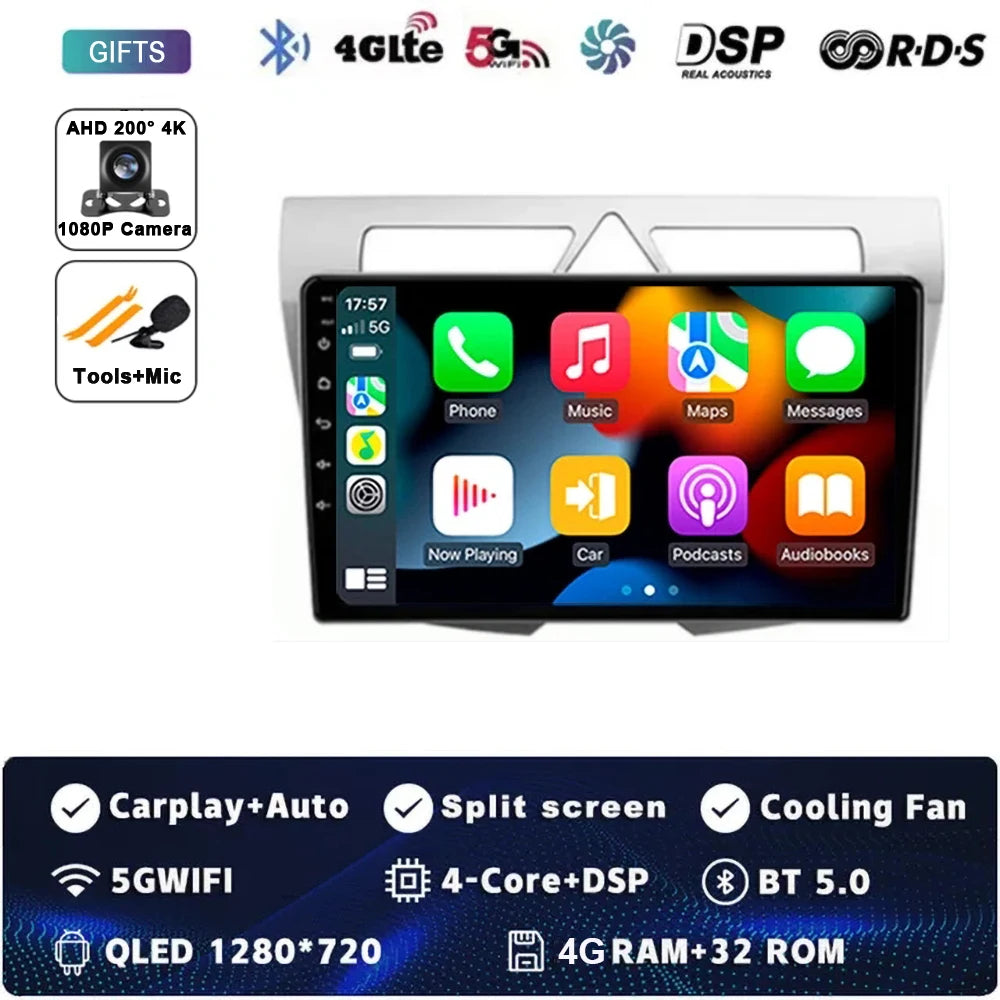 Autoradio Kia Morning / Picanto (2007-2011) Lecteur Vidéo Multimédia avec Écran QLED, CarPlay, 4G et GPS