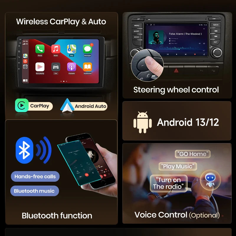 Autoradio CarPlay sans fil et Android Auto pour Alfa Romeo 159 Brera Spider Sportwagon GPS intégré autoradio