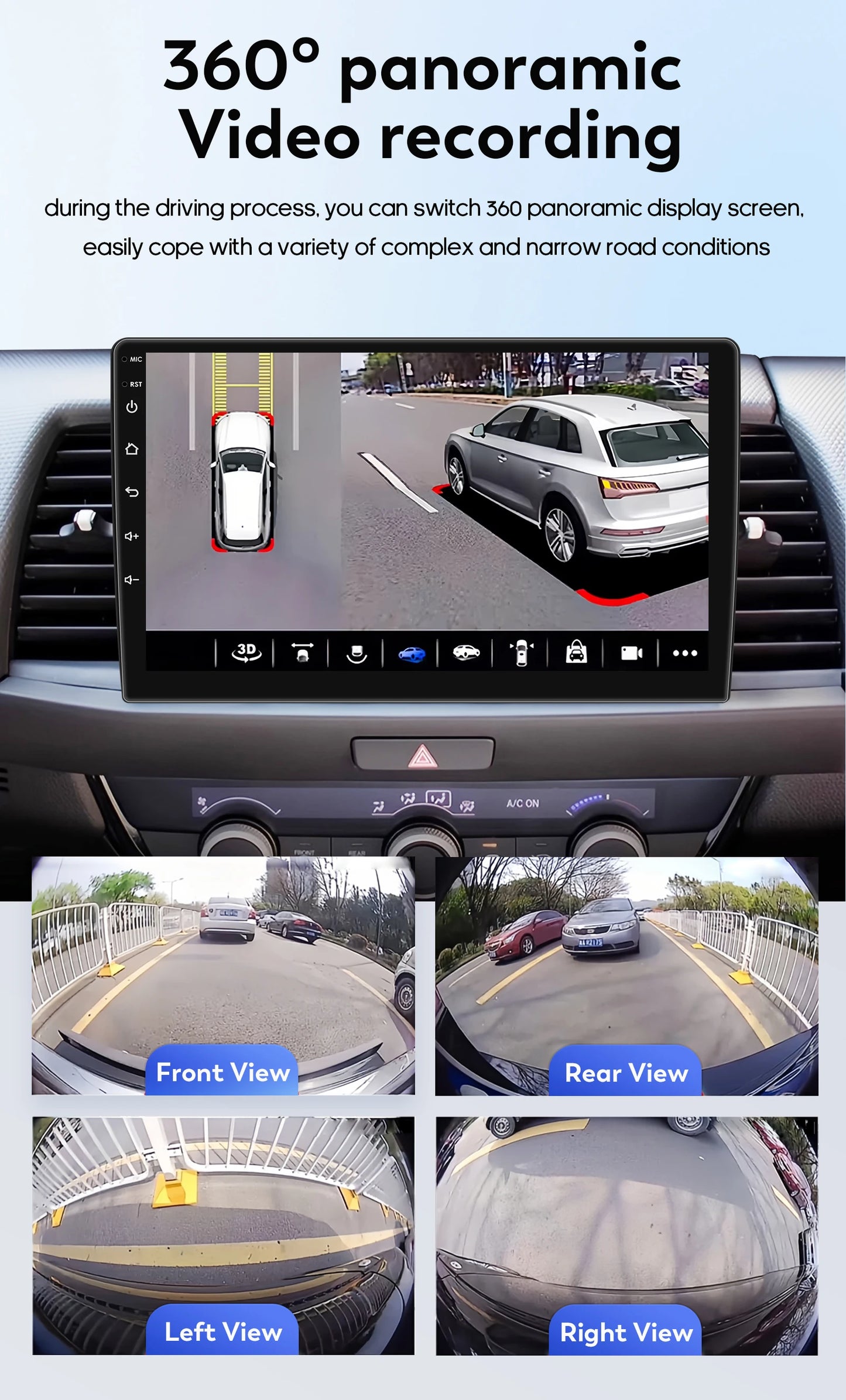 utoradio Android 9" Hizpo 2DIN avec GPS, Bluetooth, 4G, RDS, DSP, SWC et CarPlay – Compatible Ford Focus 2 Mk2 (2004-2011), Processeur UI7862