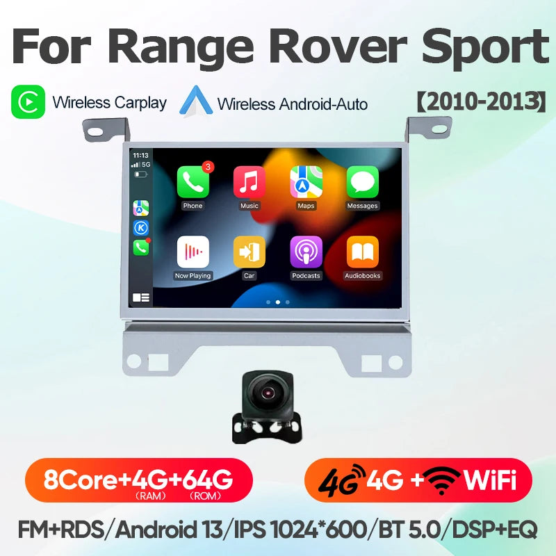Autoradio Range Rover Sport 2010, 2011, 2012, 2013 - CarPlay, GPS, écran tactile, Bluetooth - Lecteur multimédia Android 13