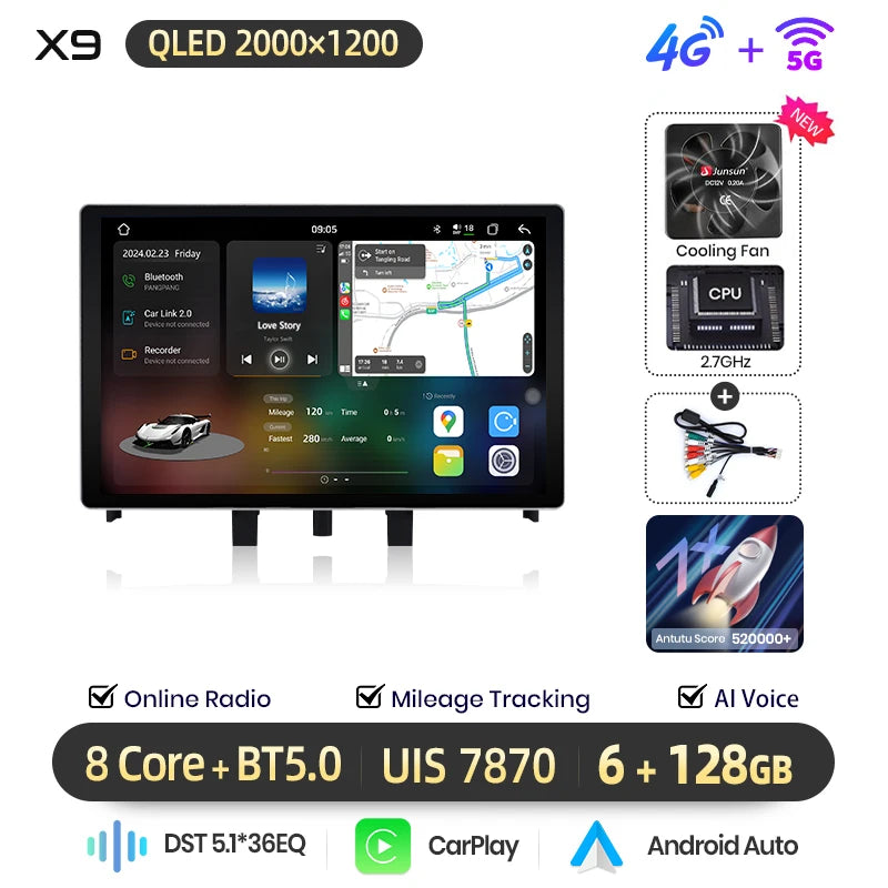 Autoradio Carplay Androidauto pour Renault Mégane 3 / Fluence / Samsung SM3 (2008–2014)