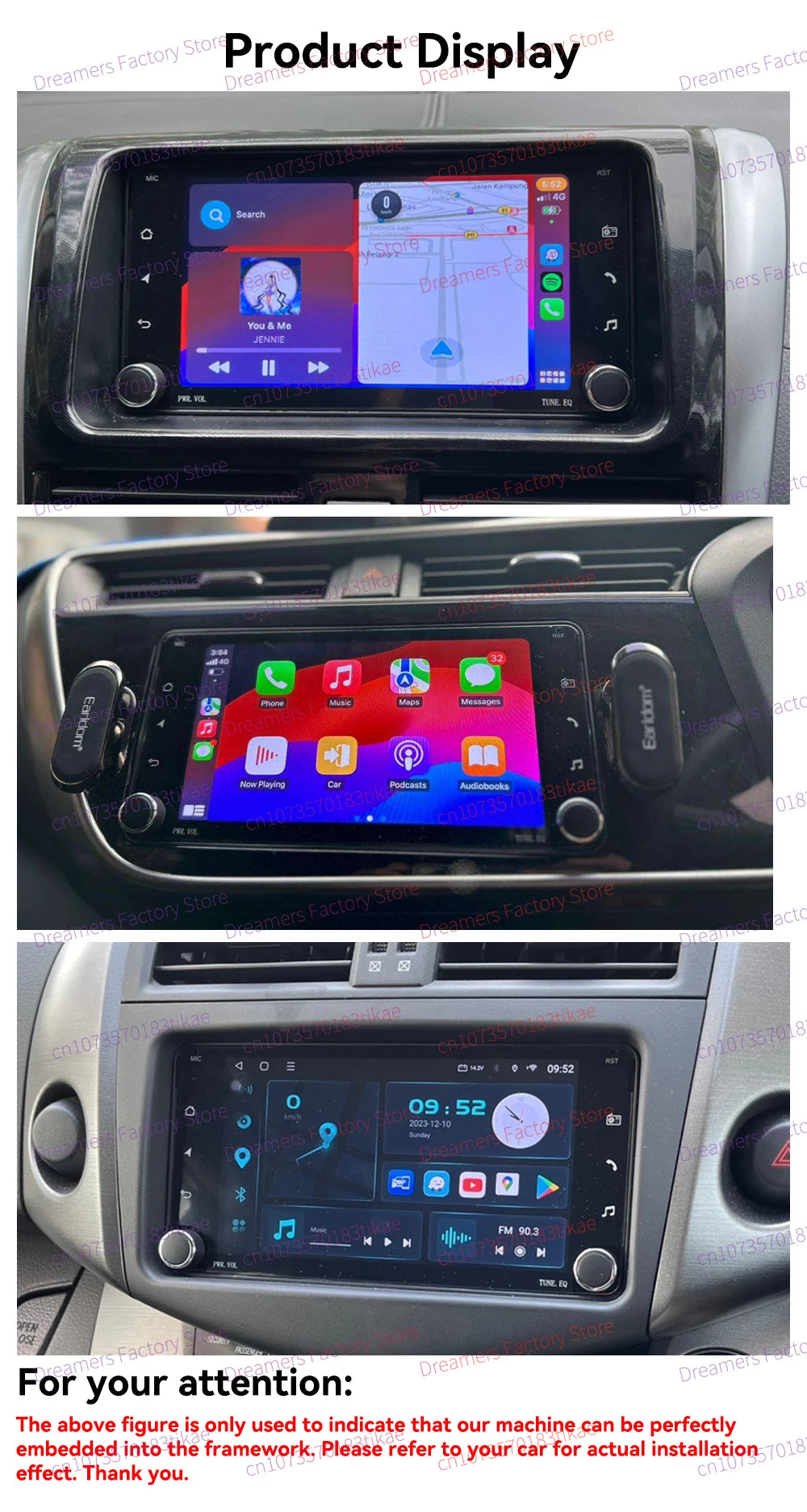 Carplay 2 Din Android Radio MultimediaToyota Celica 2000-2005  GPS Stereo Wifi
