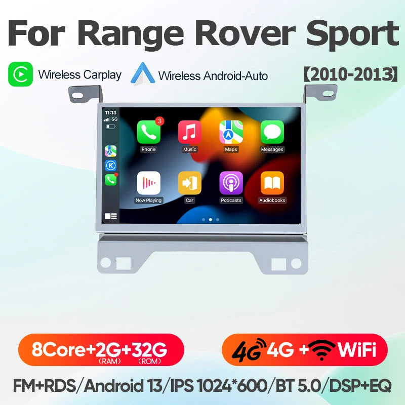 Autoradio Range Rover Sport 2010, 2011, 2012, 2013 - CarPlay, GPS, écran tactile, Bluetooth - Lecteur multimédia Android 13