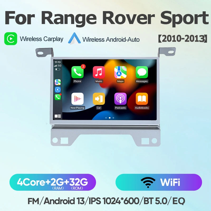 Autoradio Range Rover Sport 2010, 2011, 2012, 2013 - CarPlay, GPS, écran tactile, Bluetooth - Lecteur multimédia Android 13