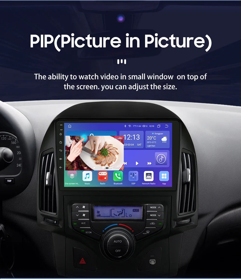 Autoradio Carplay Android 13 Hyundai i30 (2006 - 2011)