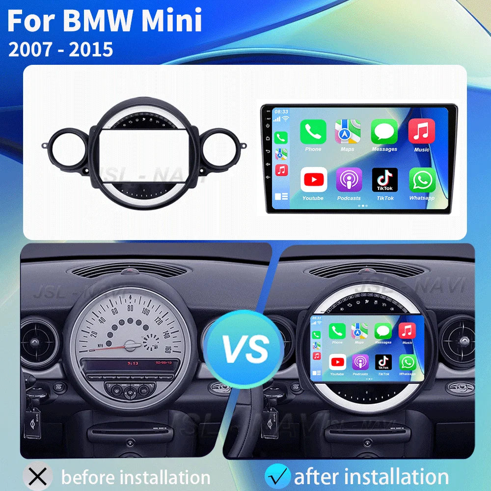 Autoradio Mini Cooper R56/R60/R51 (2006-2015) - GPS, CarPlay, Navigation, Stéréo, DSP, Bluetooth