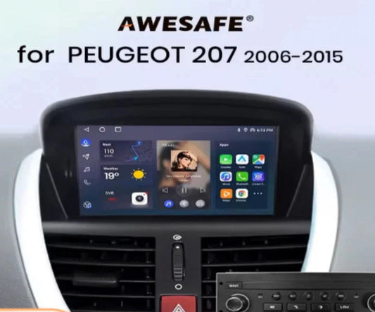 Radio para Peugeot 207 / 207 CC (2006–2015) con CarPlay inalámbrico, Android Auto y GPS integrado – Sistema multimedia inteligente