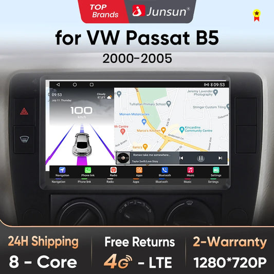 Autoradio CarPlay Android 13 Volkswagen Passat B5 (2000 à 2005) – Écran multimédia stéréo