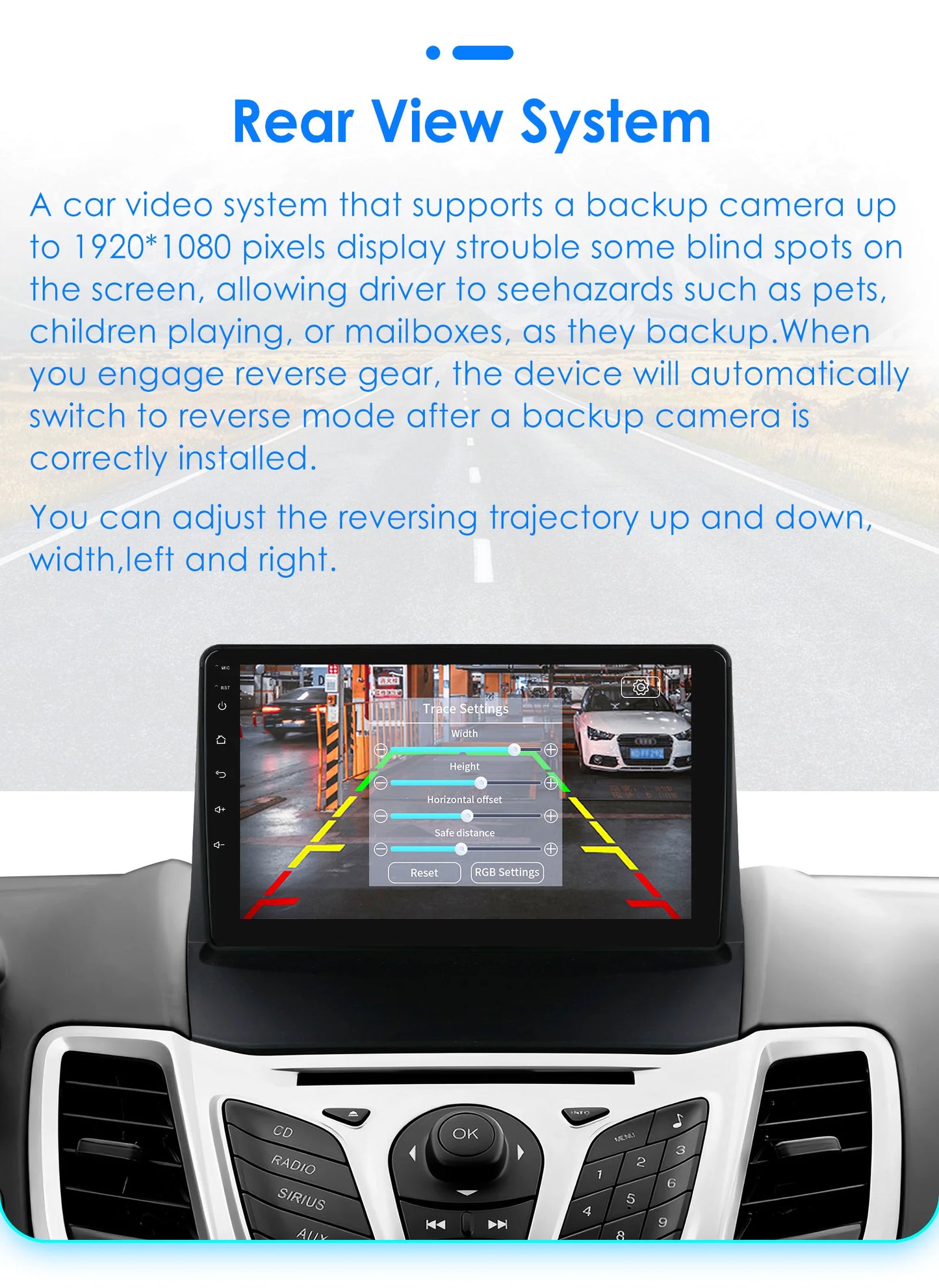 Autoradio 2 DIN Android avec CarPlay pour Ford Fiesta (2009–2017) – Lecteur Multimédia, Écran Intelligent, GPS, Navigation, RDS