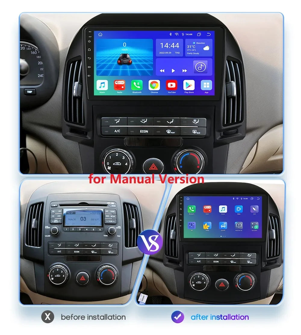 Autoradio Carplay Android 13 Hyundai i30 (2006 - 2011)