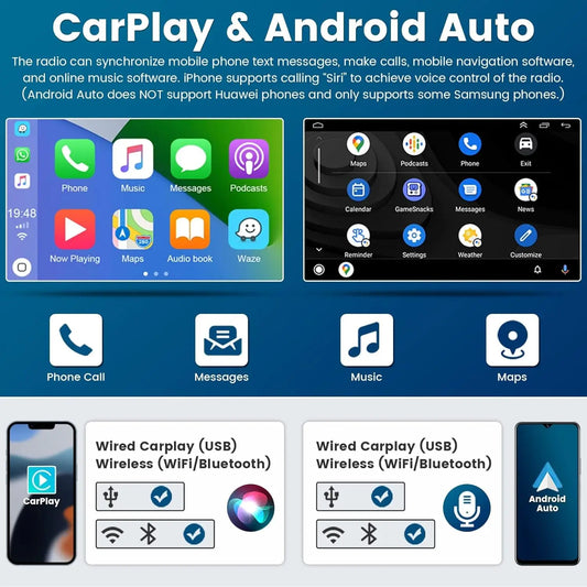Autoradio 2 DIN Android 13 – Lecteur multimédia GPS avec Wi-Fi et CarPlay pour Volkswagen, Skoda Octavia, Golf 5/6, Touran, Passat, Polo, Jetta