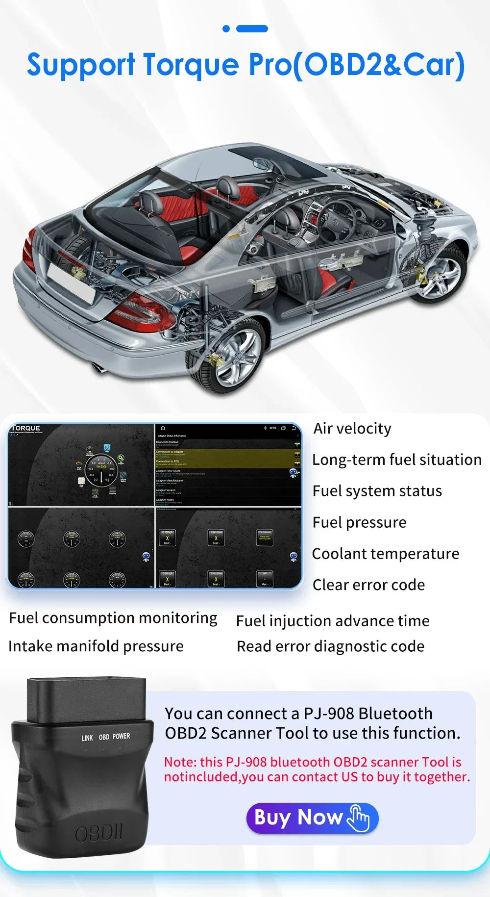 Autoradio Carplay Android 13 Hyundai i30 (2006 - 2011)