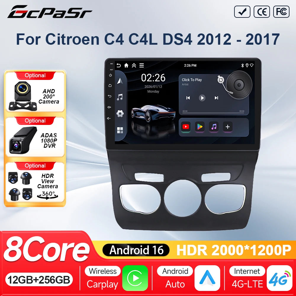 CarPlay pour Citroën C4 / C4L / DS4 (2012–2017)