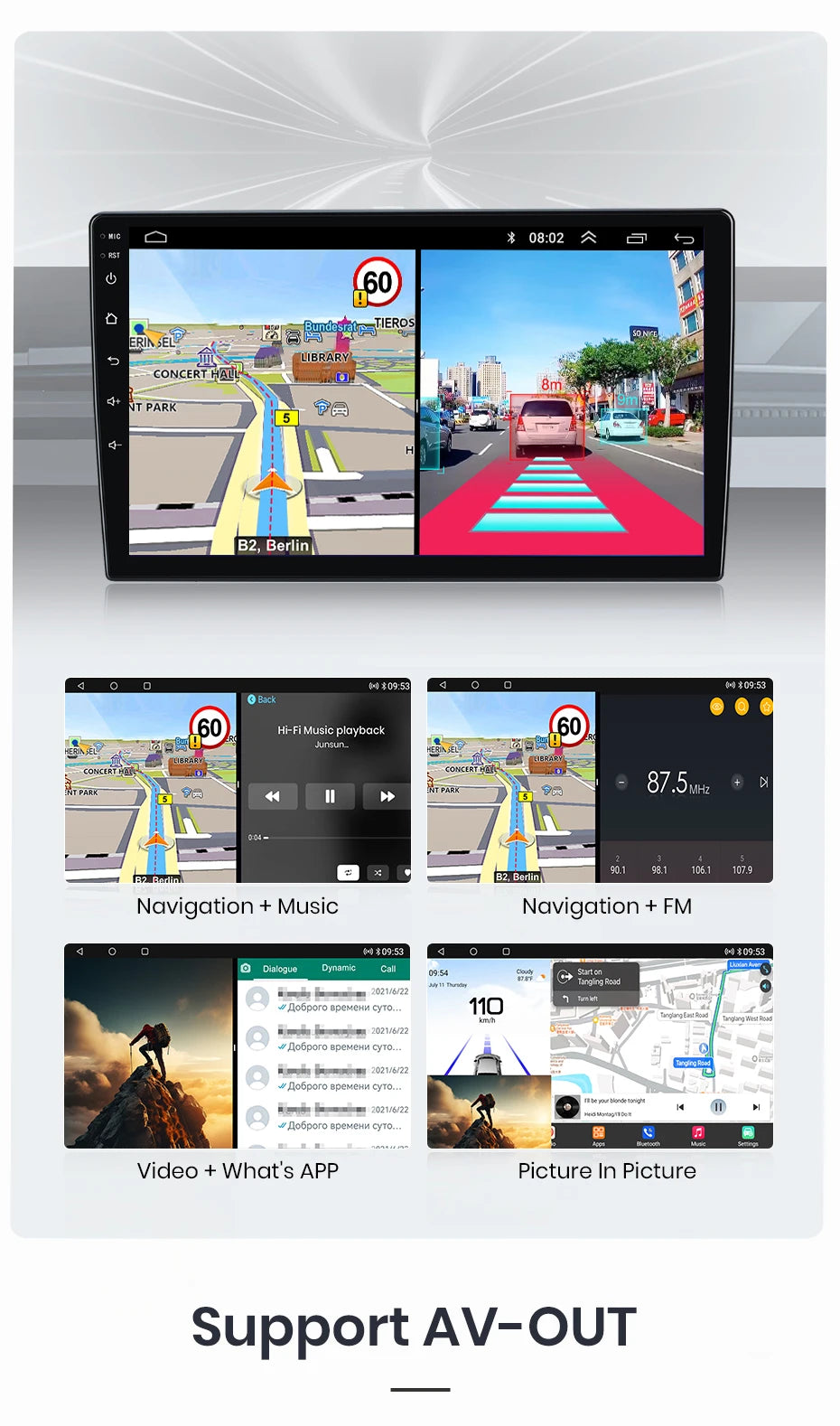 Autoradio multimédia Android 13 Junsun avec processeur Qualcomm 8 cœurs, compatible Toyota Prius 20 (2002 à 2009) – CarPlay sans fil, stéréo intelligente et connectée