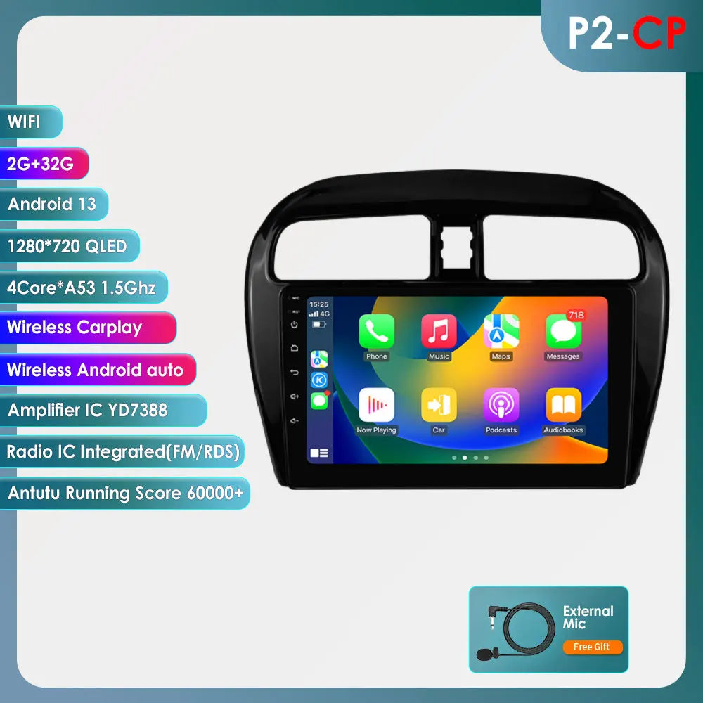 Autoradio Multimédia CarPlay & Android Auto - Mitsubishi Mirage, Space Star et Dodge Attitude