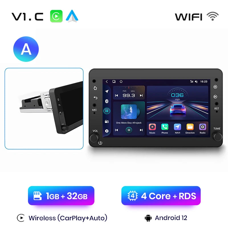 Autoradio CarPlay sans fil et Android Auto pour Alfa Romeo 159 Brera Spider Sportwagon GPS intégré autoradio