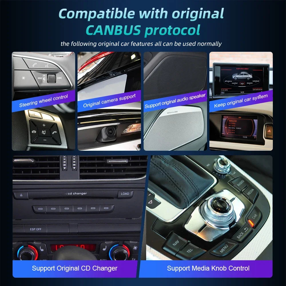 Autoradio CarPlay pour Audi A4 B8 / A5 (2008 à 2010) – Système MMI 2G High - Compatible audi CD changer