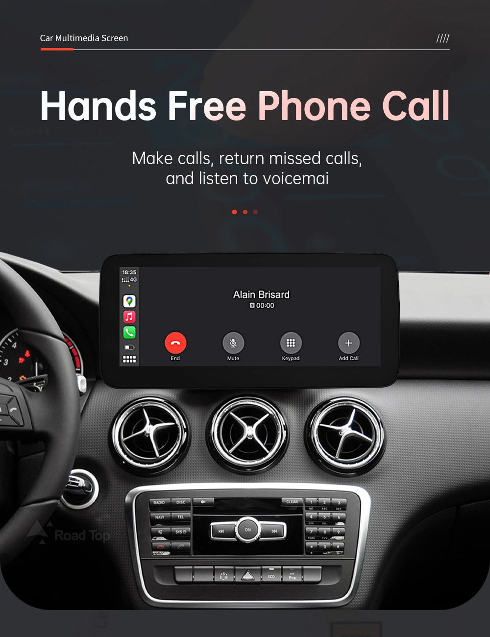 Autoradio écran Multimédia 1920x720 pour Mercedes-Benz Classe A, B, CLA, GLA (2013-2015) – NTG4.5, Écran Tactile, CarPlay & Android Auto Sans Fil