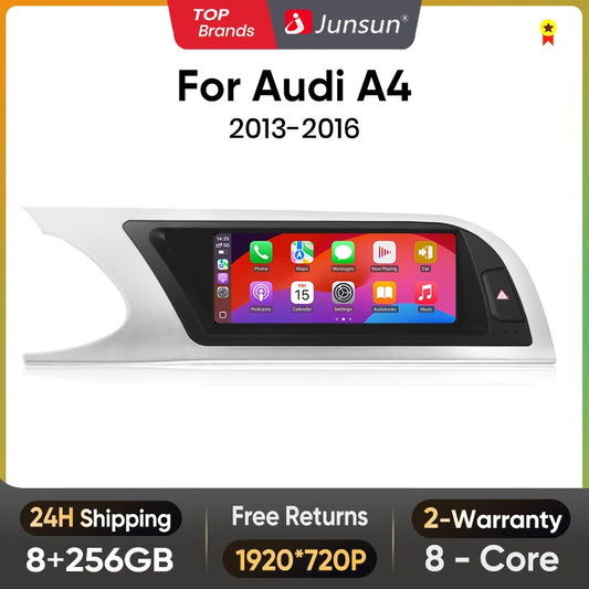 Autoradio multimédia avec CarPlay sans fil Audi A4 / A4L B8 (2009 à 2016) – Compatible Apple CarPlay, Android Auto, Bluetooth, 4G - non compatible audi CD changer