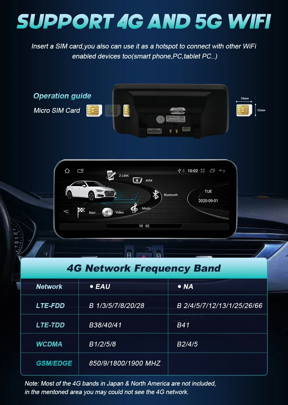 Autoradio CarPlay pour Audi A4 B8 / A5 (2008 à 2010) – Système MMI 2G High - Compatible audi CD changer
