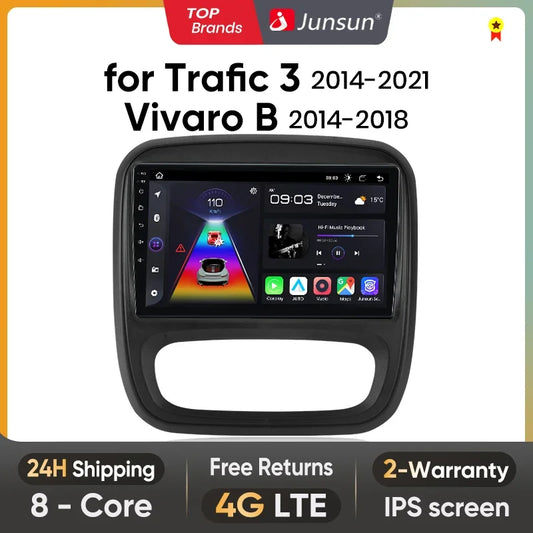 Autoradio CarPlay Renault Trafic 3 - Opel Vivaro B (2014-2021) – Système Android avec GPS, Navi, RDS et unité principale