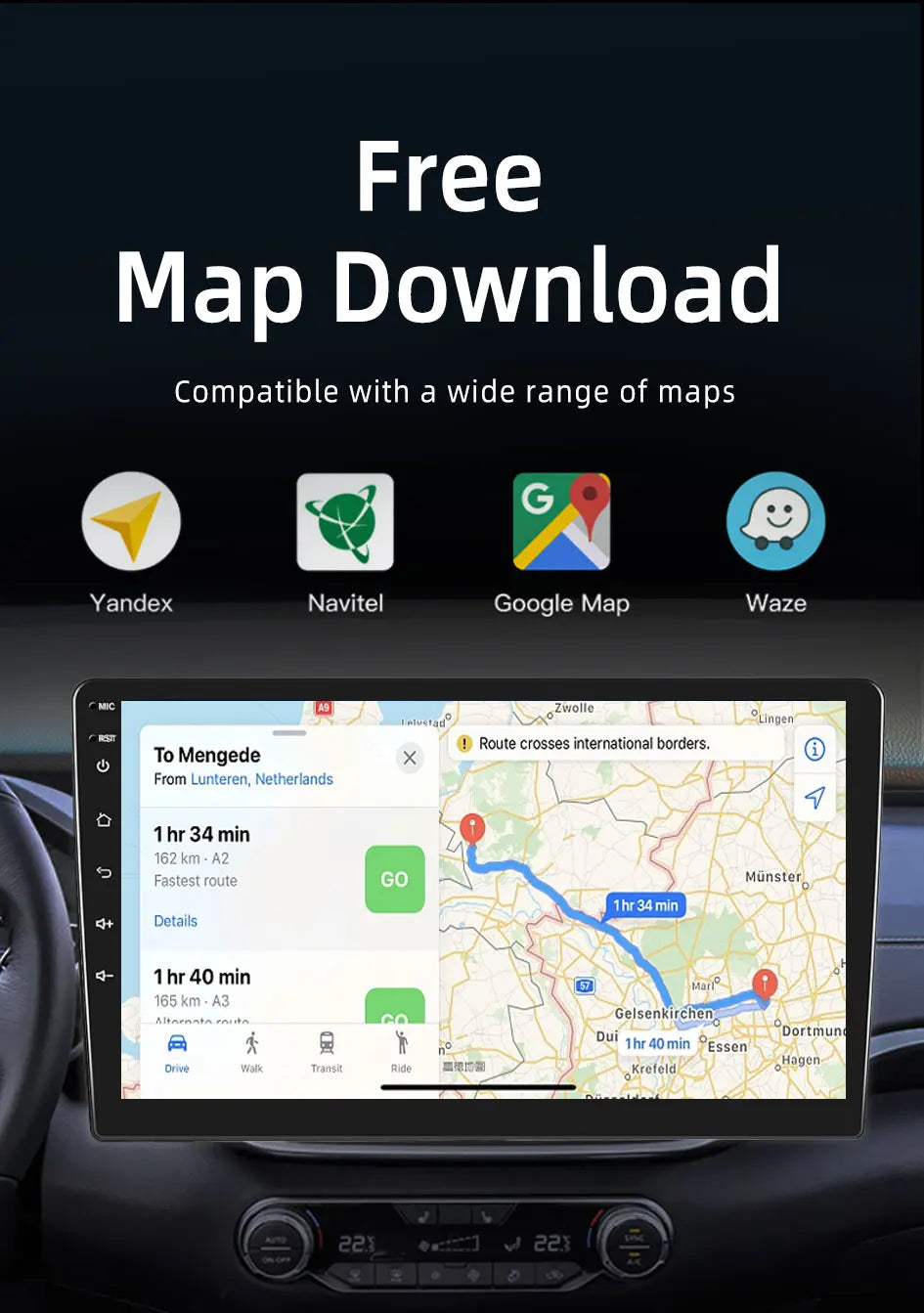 Autoradio Multimédia Android 12 avec GPS pour Renault Logan 2 / Sandero 2/ Stepway (2012 - 2019) – Écran 2 Din, Lecteur Vidéo, Stéréo, DVD, CarPlay