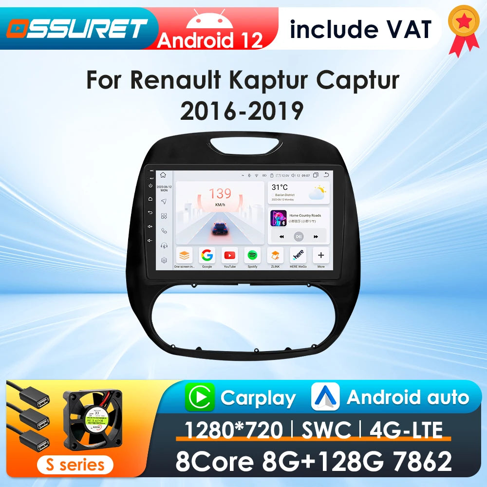 Autoradio Renault Captur (2016–2019) - CarPlay, Android auto - Système multimédia GPS